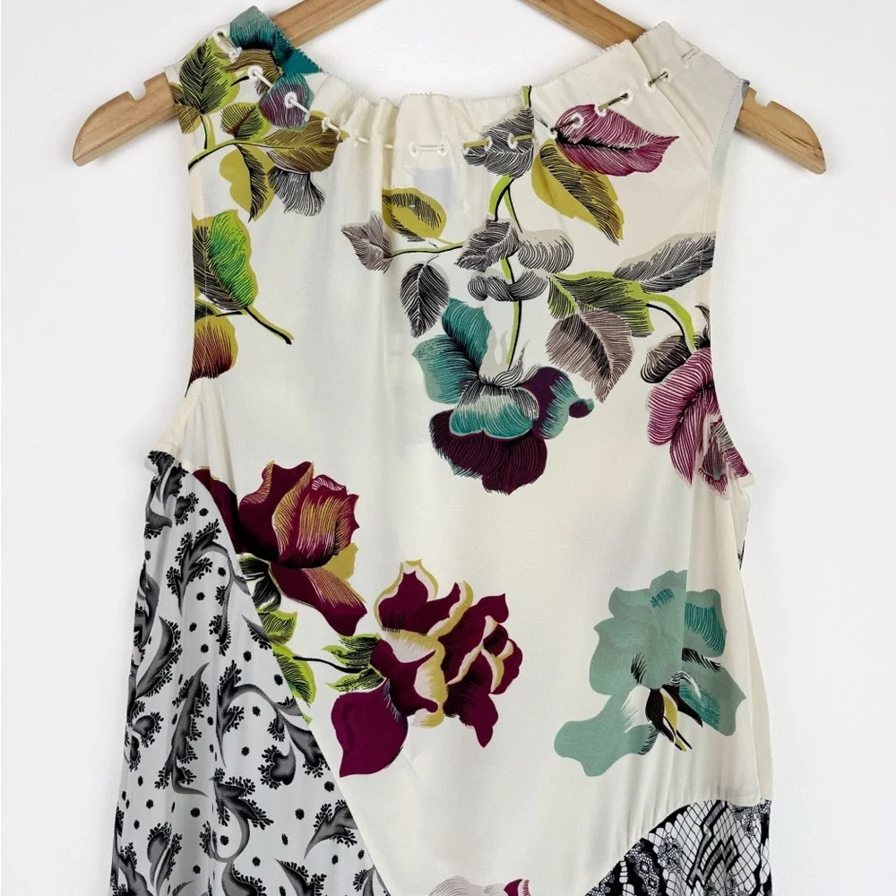 Anthropologie Postmark Arcadie Asymmetrical Silk Dress - Picture 8 of 9